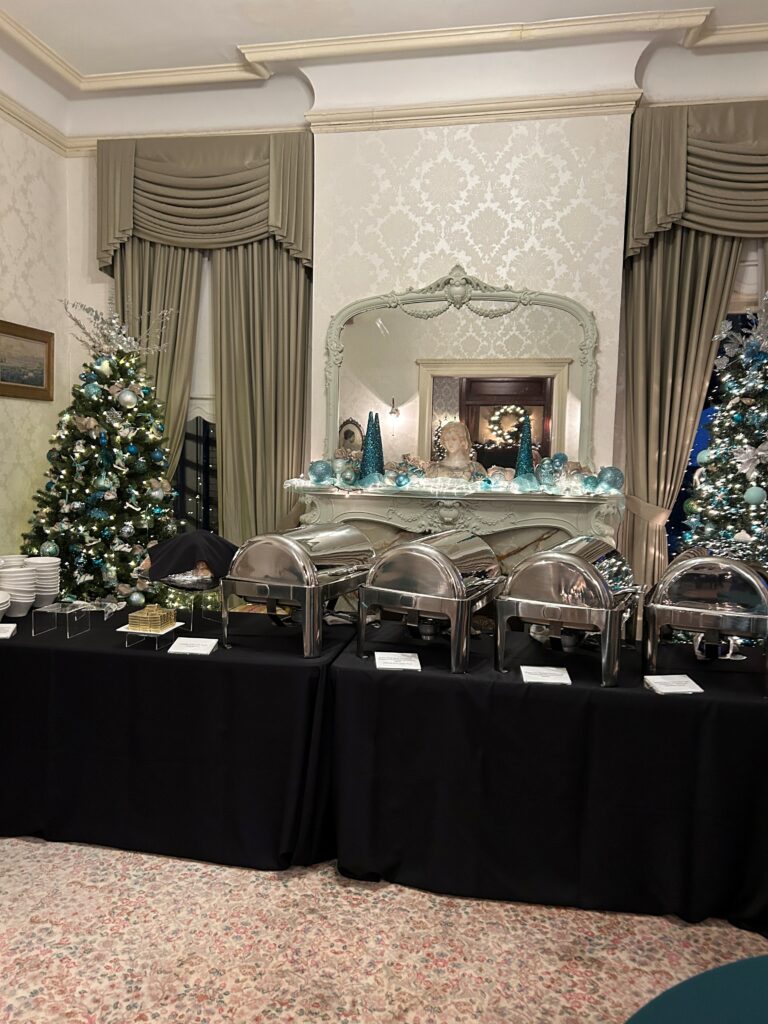 Catering buffet service setup in French Room at the Alexander Mansion Dallas Catering buffet service setup in French Room at the Alexander Mansion Dallas