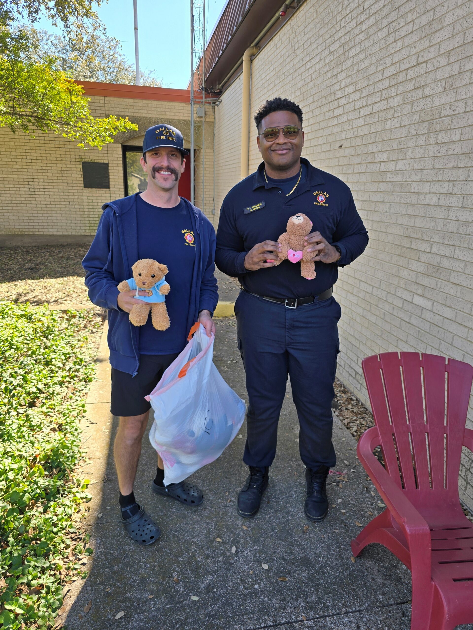 Community Outreach donation of bears to the Dallas Fire Department 2025 Community Outreach: donation of over 70 bears to the Dallas Fire Department, 2025
