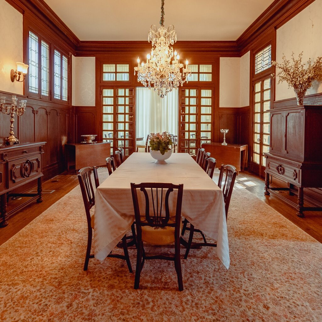 The Formal Dining Room at the Alexander Mansion has been host to many special events in over 120 years.