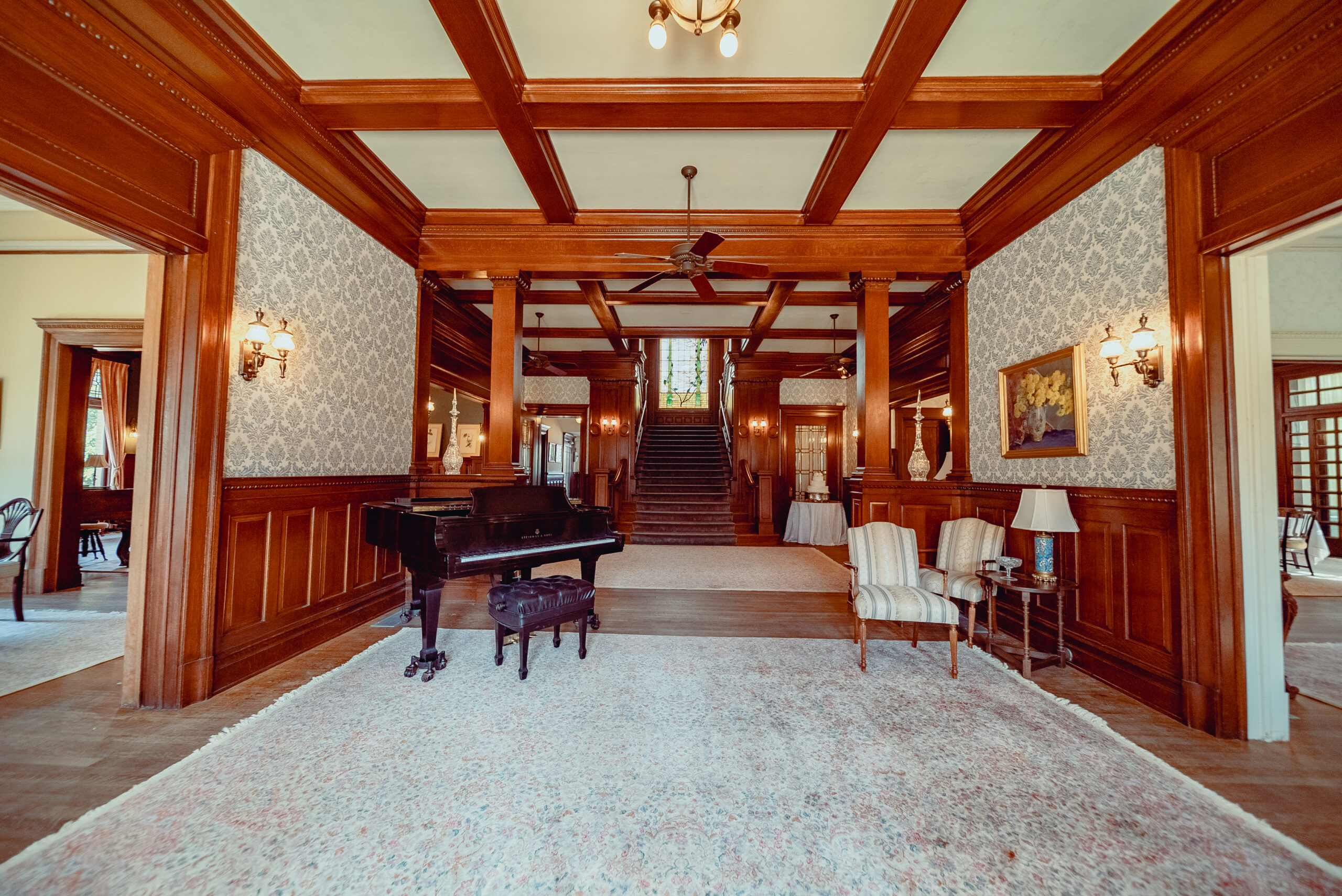 Entry Foyer at the Alexander Mansion looking north towards Stair Hall