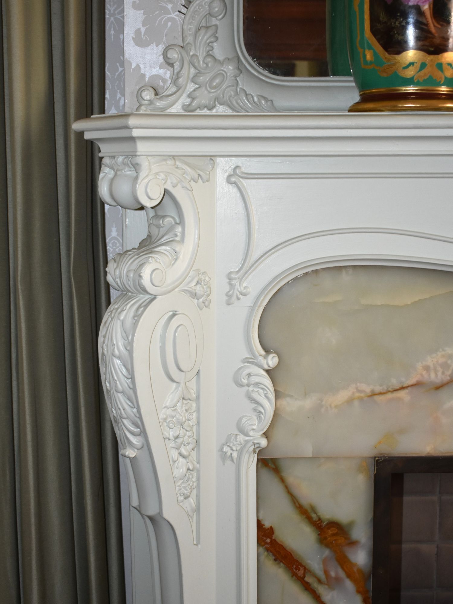 French Room Fireplace Mantle Acanthus Leaves French Room Fireplace Mantle Acanthus Leaves