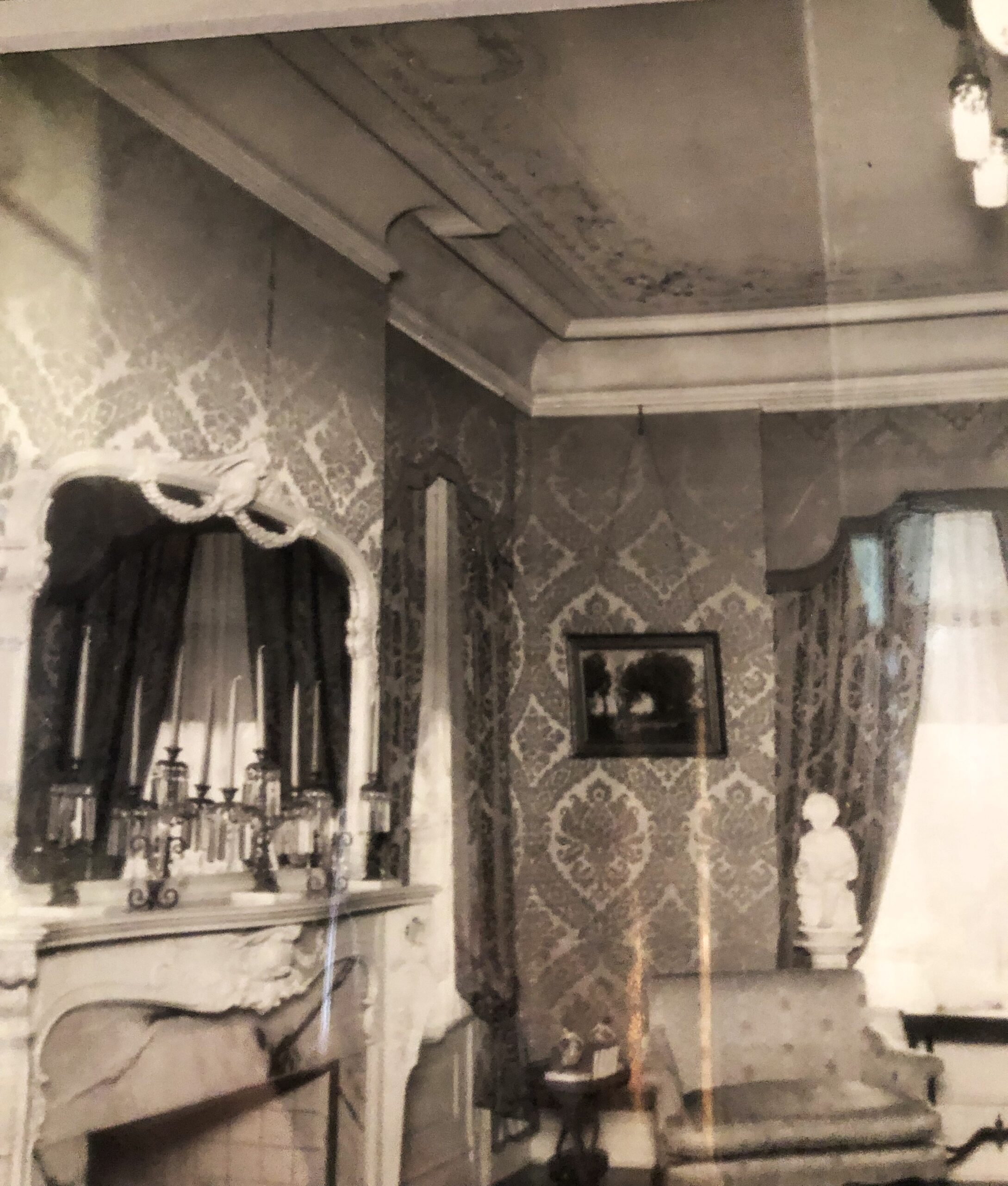 French Room Historic Photo hand painted ceiling pre 1930 French Room Historic Photo hand painted ceiling pre 1930