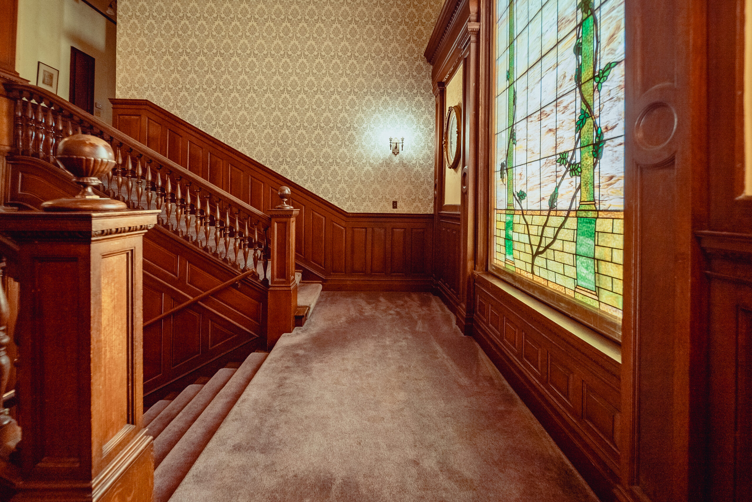 Stair 7 Entry Foyer at the Alexander Mansion looking north towards Stair Hall
